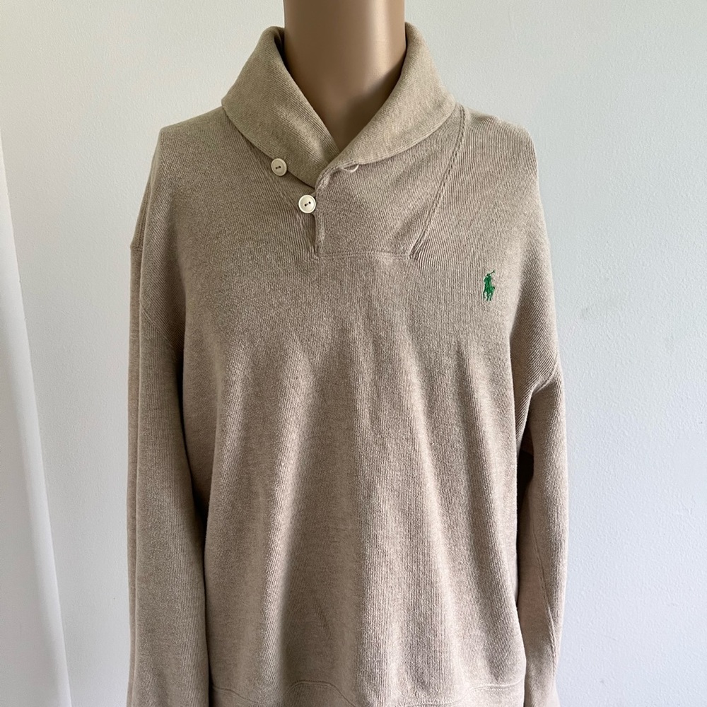 Beige polo sweater